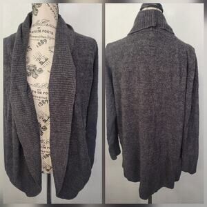 Barefoot dreams Cardigan Medium CozyChic Lite Circle Coastal Gray Pockets 452
